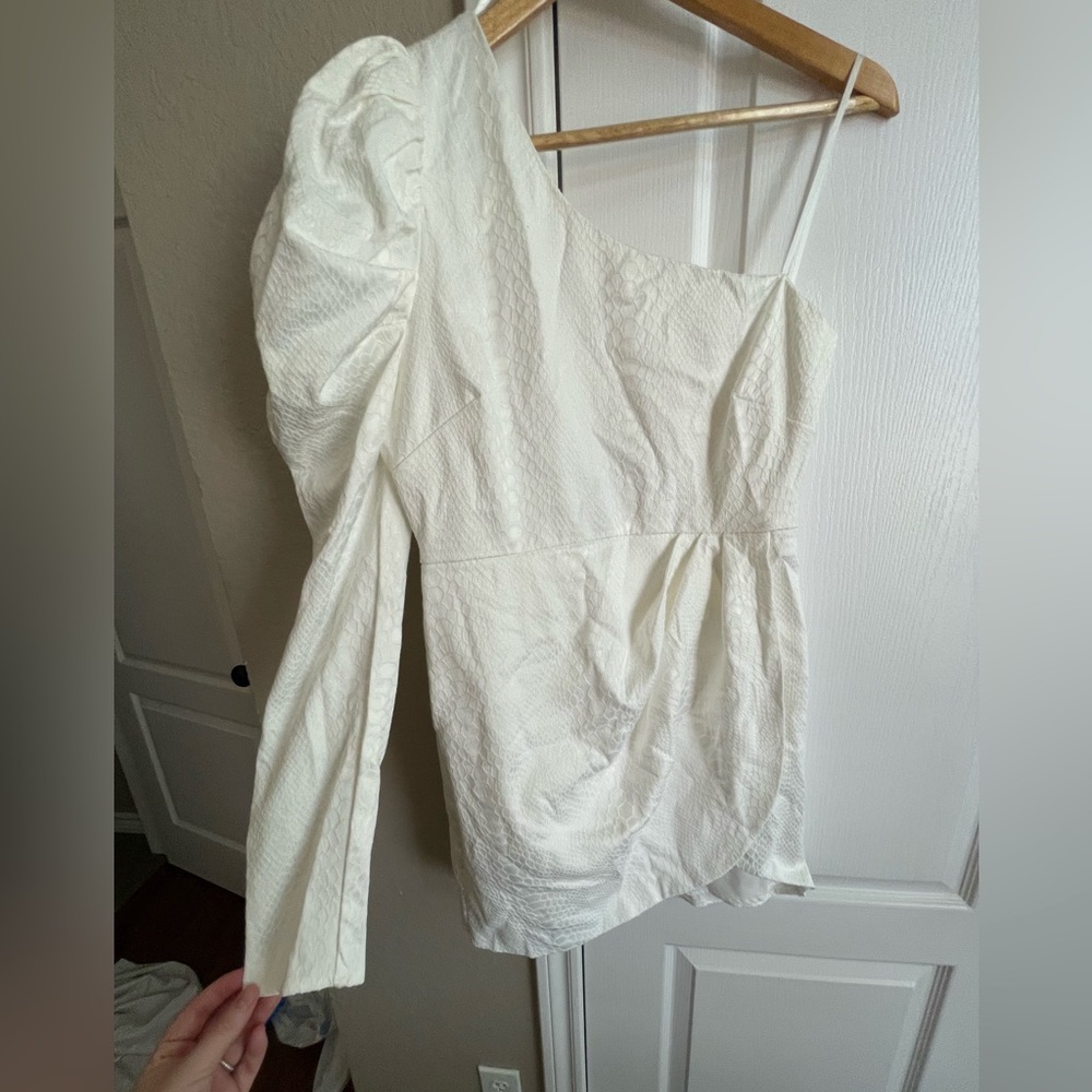 Snakeskin White Dress